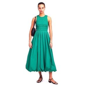 Chic Sleeveless Green Midi Dress